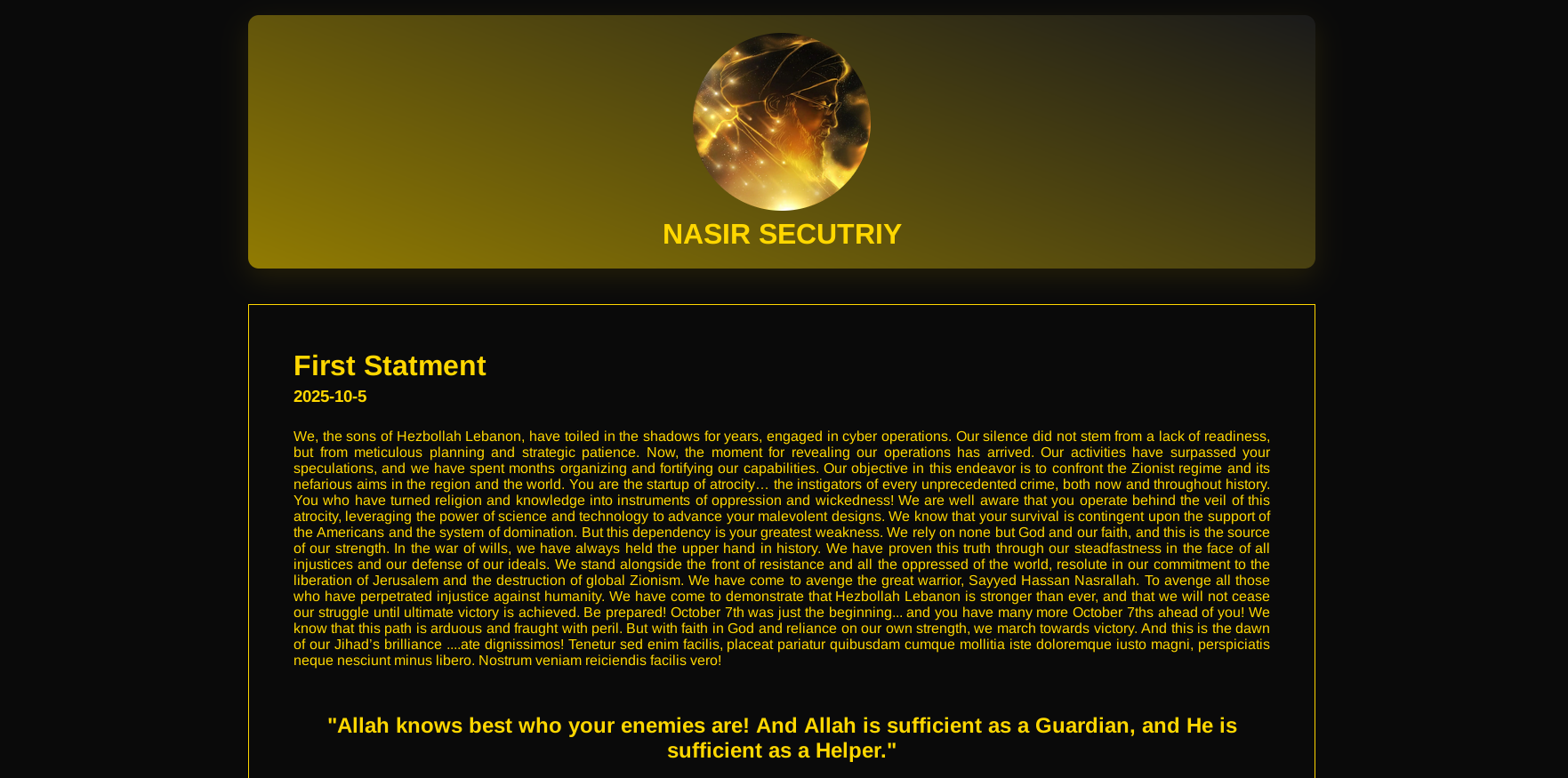  Pro-Iranian Nasir Security is Targeting The Energy Sector in the Middle East